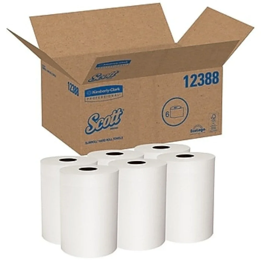 Scott Professional Slimroll Paper Towels 6 Rolls 580 ft Hard Roll (12388)